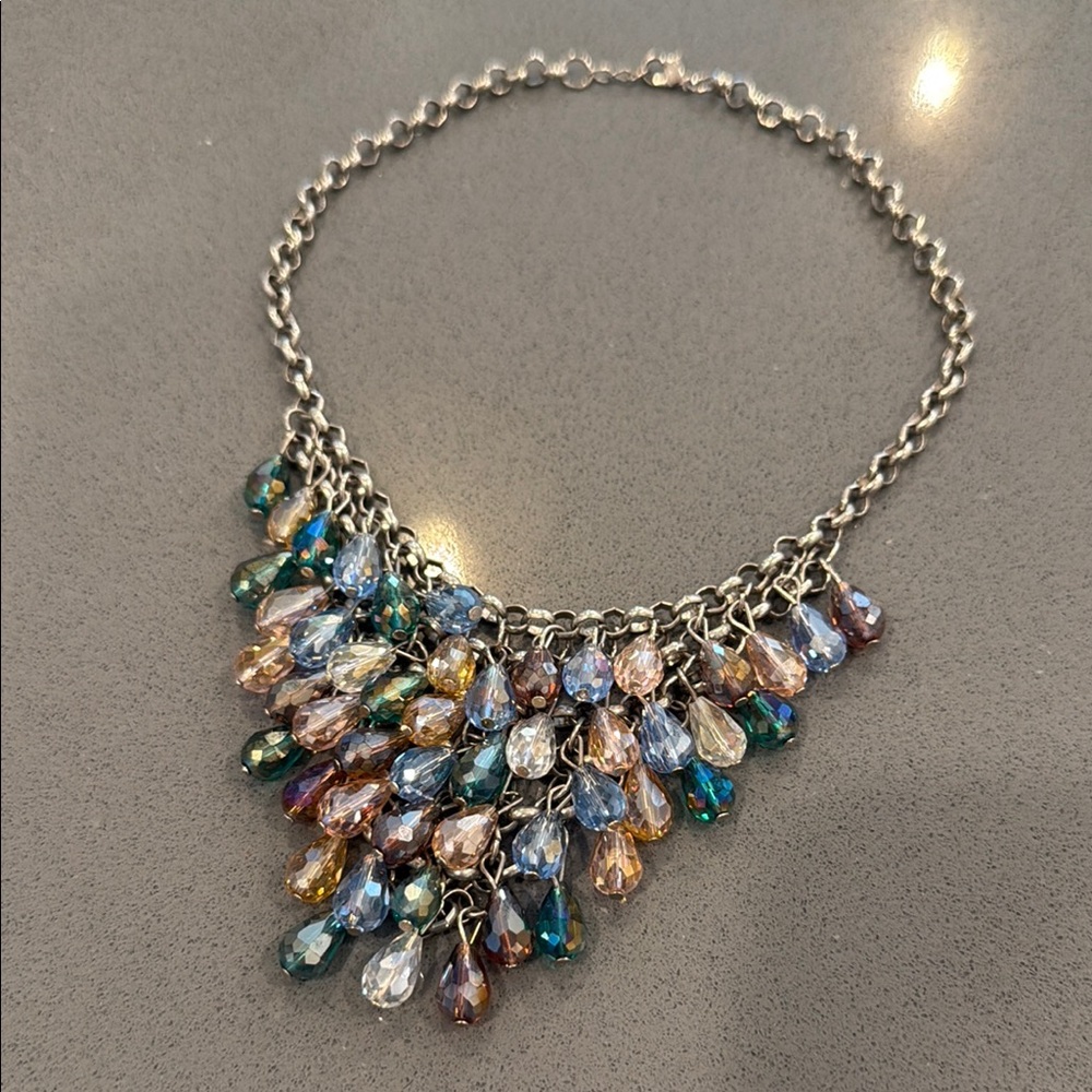 Elegant Multicolor Teardrop Necklace